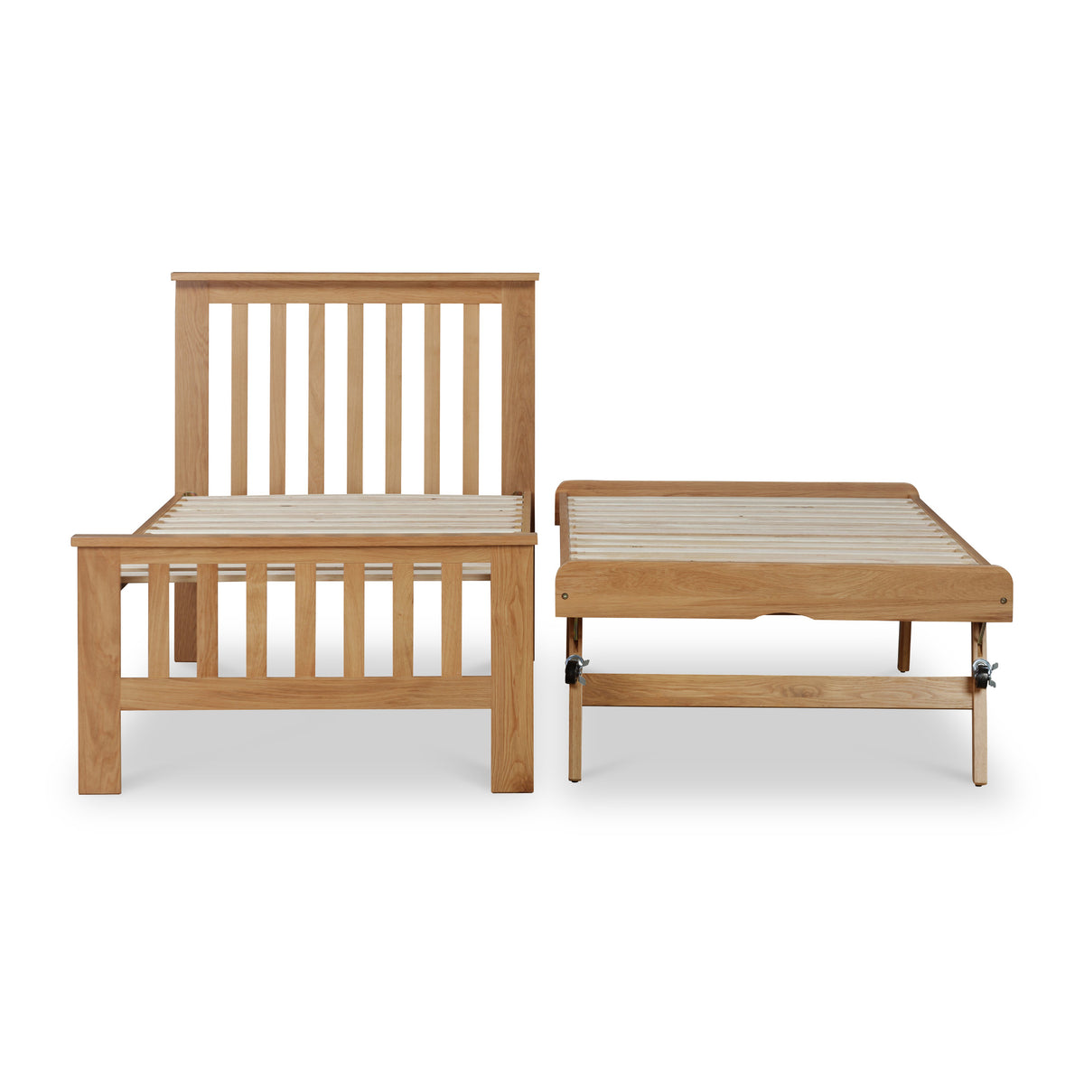 Finn Oak Guest Bed with Pull Out Trundle