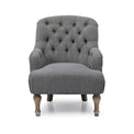 Charcoal Linen Fabric Bianca Chair