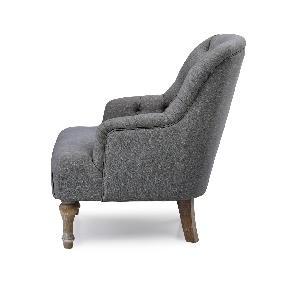 Charcoal Linen Fabric Bianca Armchair from Roseland Furniture