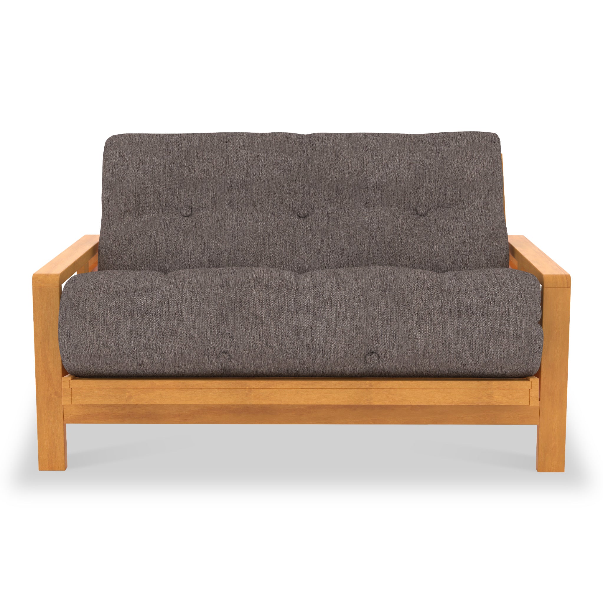 Dark on sale wood futon