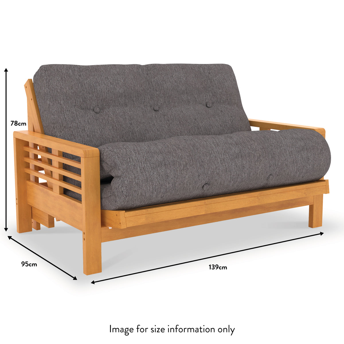 Bristow Small Double Futon Sofabed dimensions