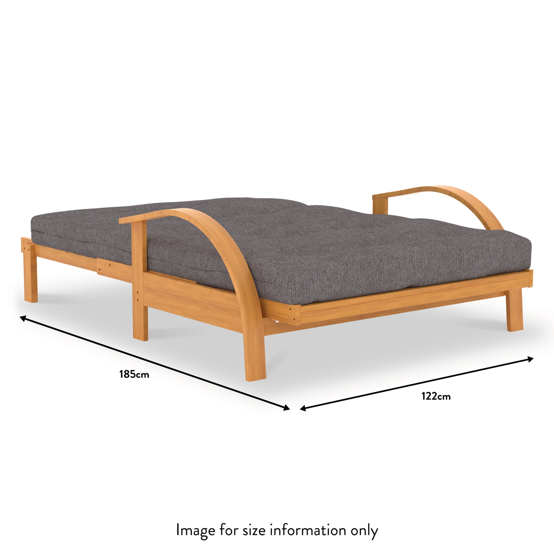 Ruben Small Double Futon Open dimensions