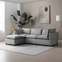 Hampton Grey 3 Seater Boucle Chaise Sofa