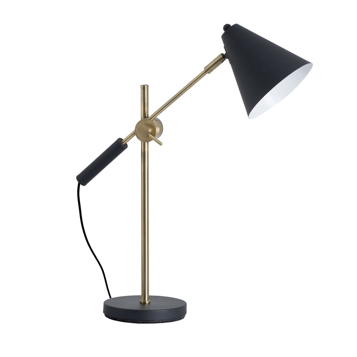 Adjustable Desk Lamp - Black & Brass