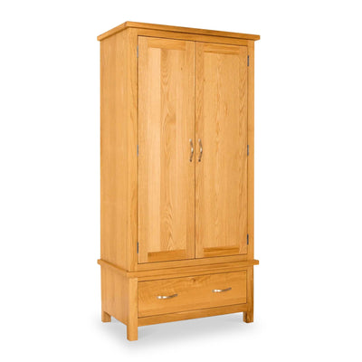 Newlyn Oak Double Wardrobe with Drawer