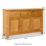 Newlyn Oak Large Sideboard from Roseland