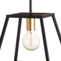 Black and Brass Piped Pendant