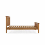 side view of the Zelah Oak 5ft Slatted Bed Frame
