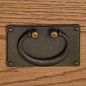 Zelah Oak Monks Bench - Drawer handle