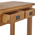 Zelah Oak Dressing Table - Close up of drawers