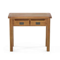 Zelah Oak Dressing Table - Front View with drawers open