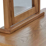 Zelah Oak Vanity Mirror - Base of mirror when sat on Zelah Dressing table