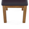Zelah Oak Stool - Close up of padded seat