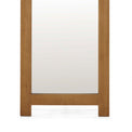 Zelah Oak Cheval Mirror - Close up of base of mirror
