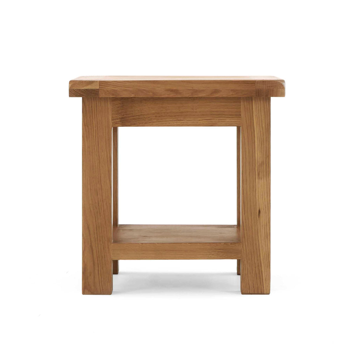 Zelah Oak Lamp Side Table - Side on view