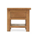 Zelah Oak Lamp Table with Drawer - Side on view