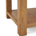 Zelah Oak Coffee Table - Close up of lower shelf and legs