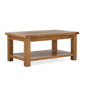 Zelah Oak Large Coffee Table - Side view