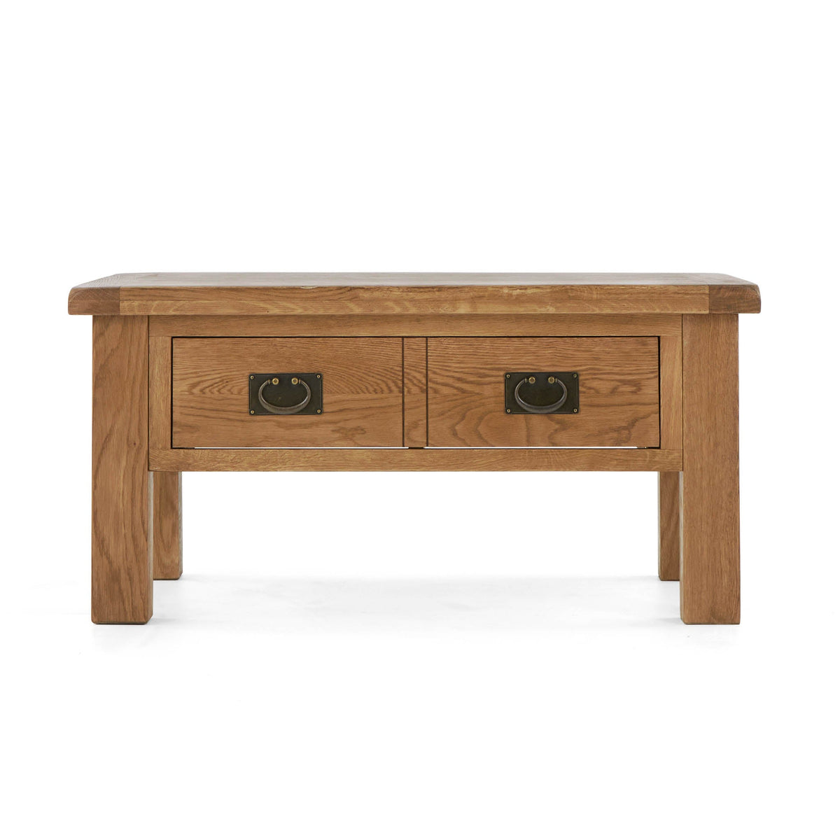 Zelah Oak Coffee Table with Drawer - Front view