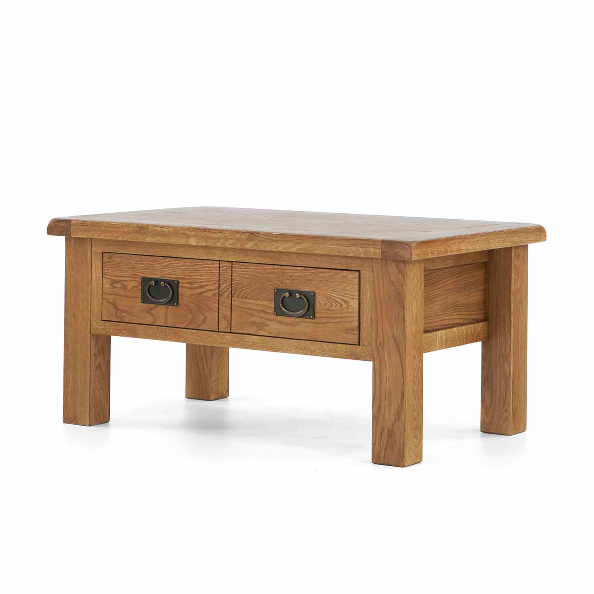 Zelah Oak Coffee Table with Drawer - Side view