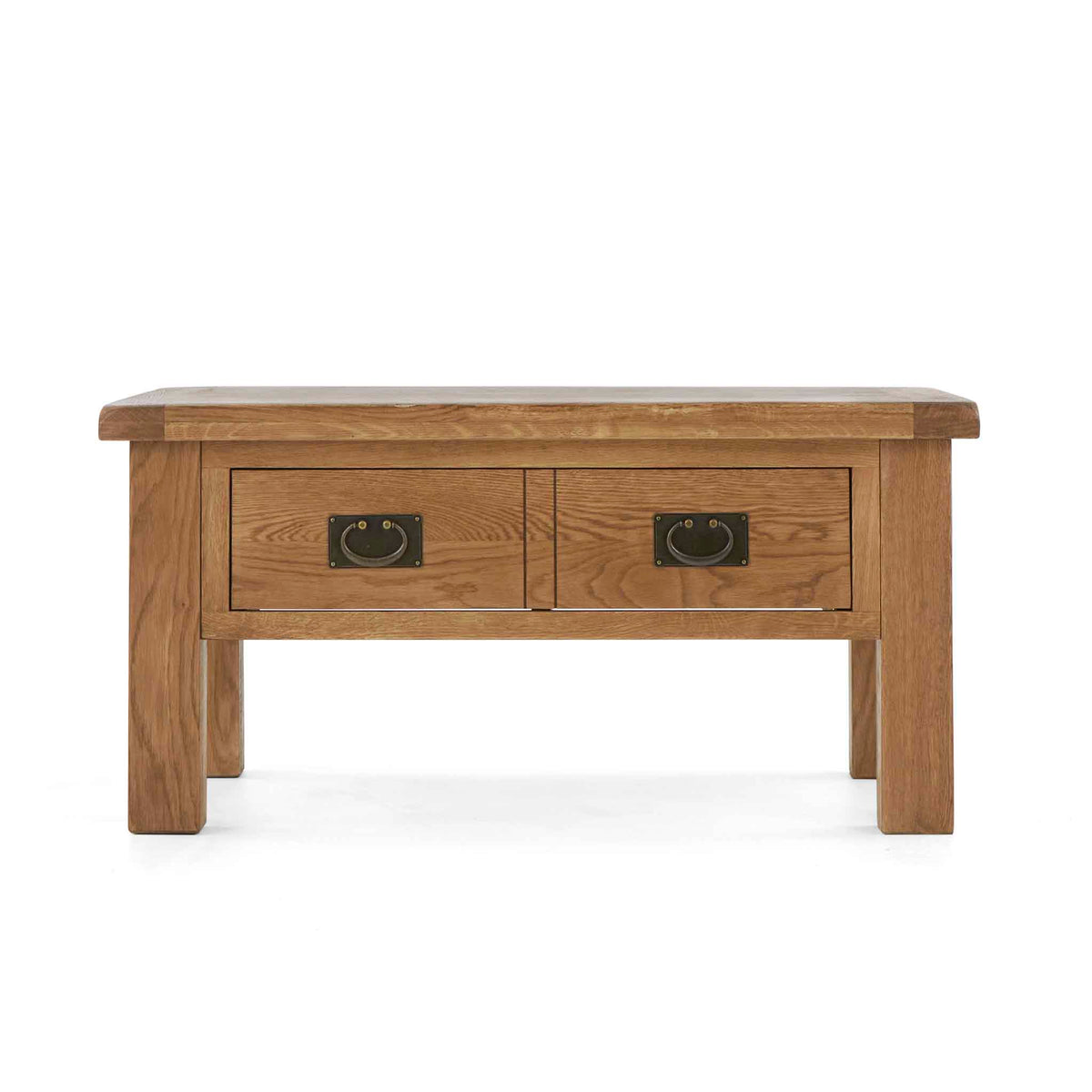 Zelah Oak Coffee Table with Drawer - Front view