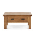 Zelah Oak Coffee Table with Drawer - View of table top