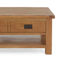 Zelah Oak Large Coffee Table - Close up 