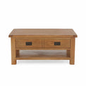 Zelah Oak Large Coffee Table - Showing top of table