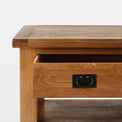 Zelah Oak King Coffee Table - Close up of drawer