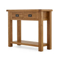 Zelah Oak Console Table - Side view