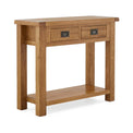 Zelah Oak Console Table - Side view 