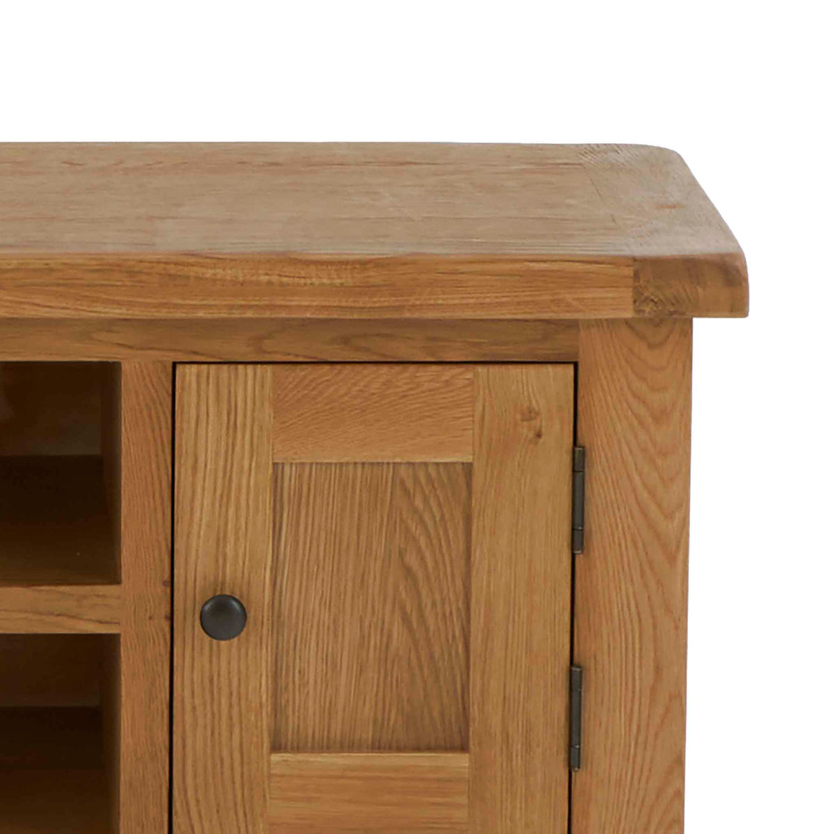 Zelah Oak 120cm TV Stand - Close up of top