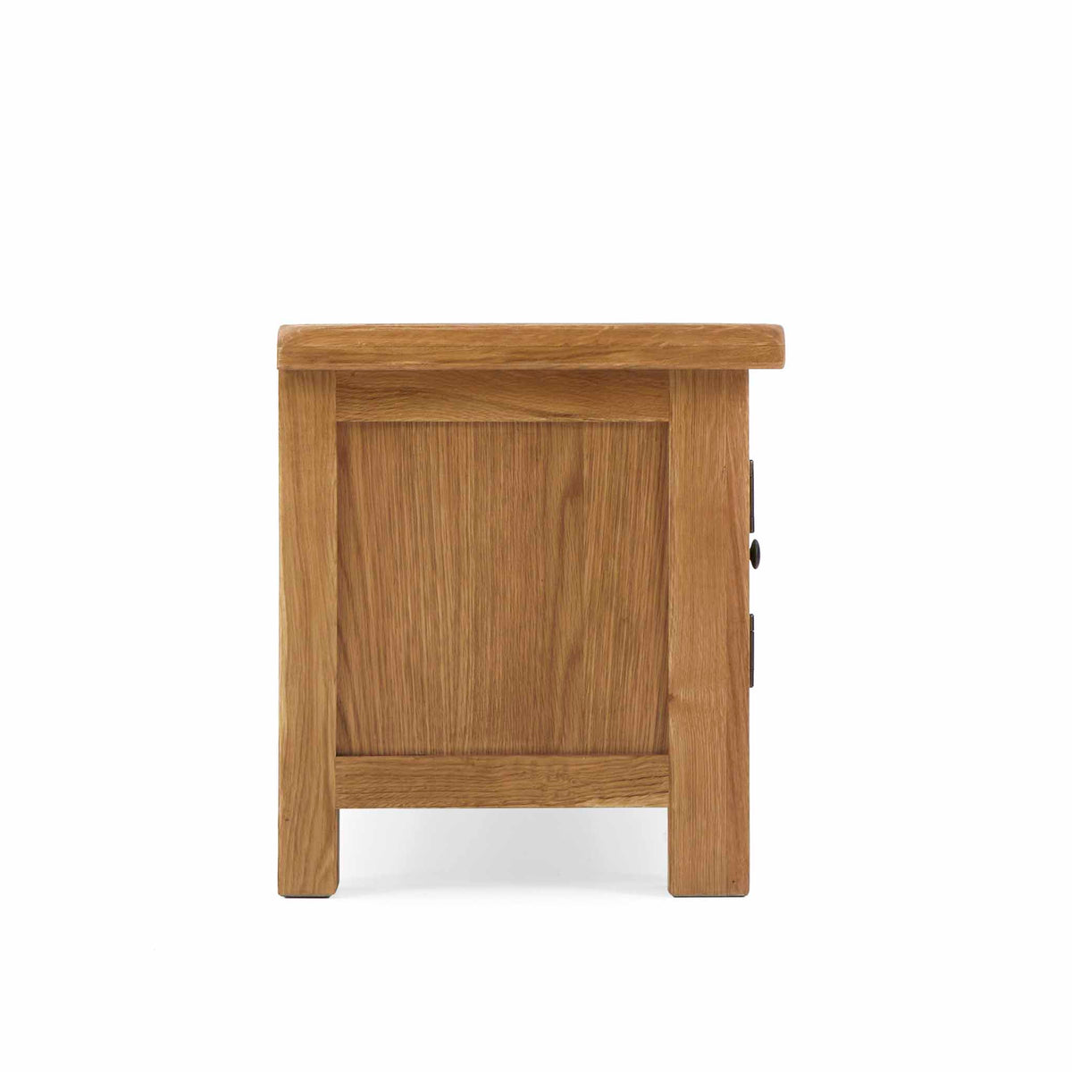 Zelah Oak 120cm TV Stand - Side on view