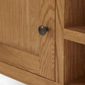 Zelah Oak 150cm TV Stand - Close up of cupboard handle