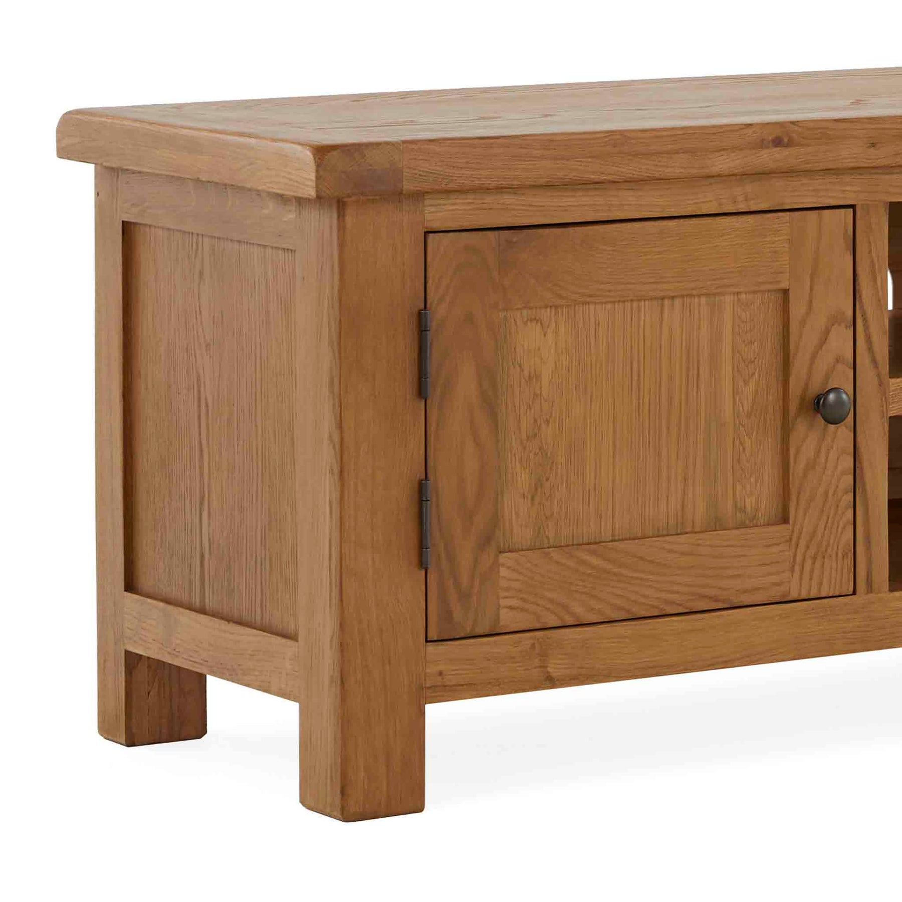 Zelah Oak 150cm TV Stand - Close up of top