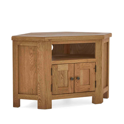 Zelah Oak Corner TV Stand