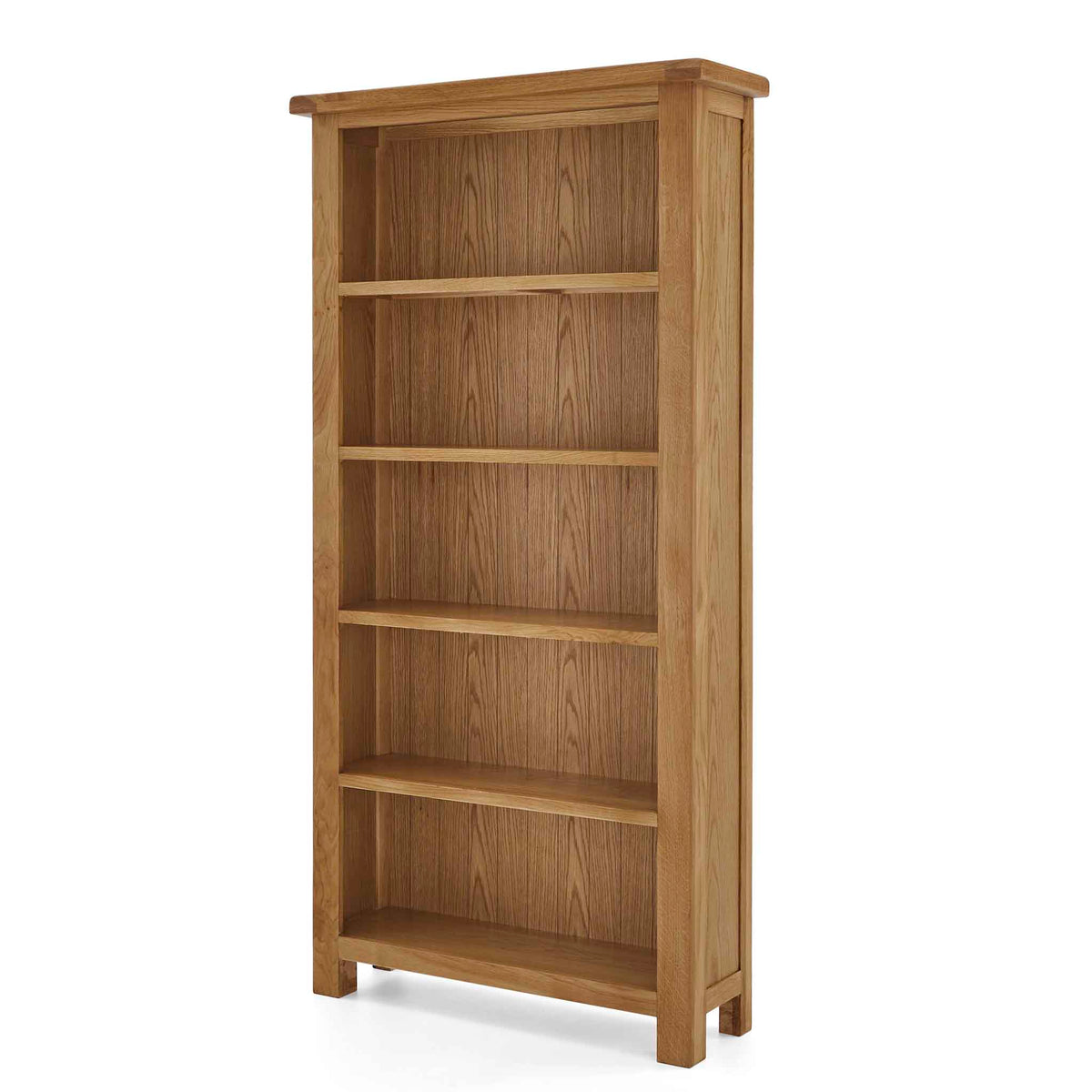Zelah Oak Large Bookcase - Side view