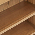 Zelah Oak Small Bookcase - Close up of shelves