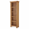 Zelah Oak Narrow Bookcase - Side view