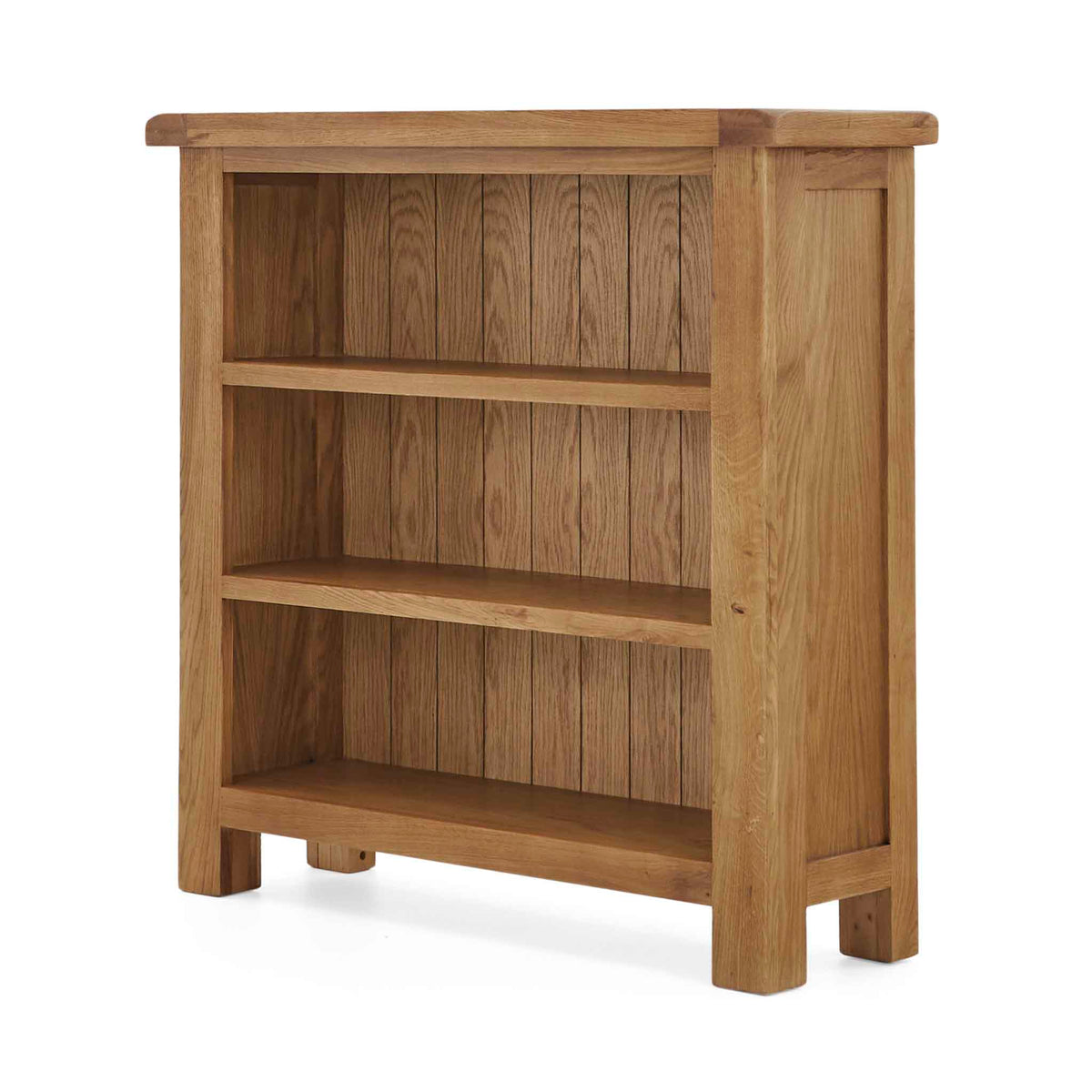 Zelah Oak Small Bookcase - Side view