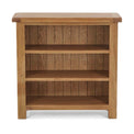 Zelah Oak Small Bookcase - Front view showing top