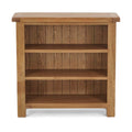 Zelah Oak Small Bookcase - Front view showing top
