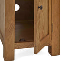 Zelah Oak Small Computer Desk - Inside cupboard