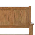 Zelah Oak Monks Bench - Close up of back and armrest
