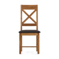 Zelah Oak Cross-Back Dining Chair - Front view