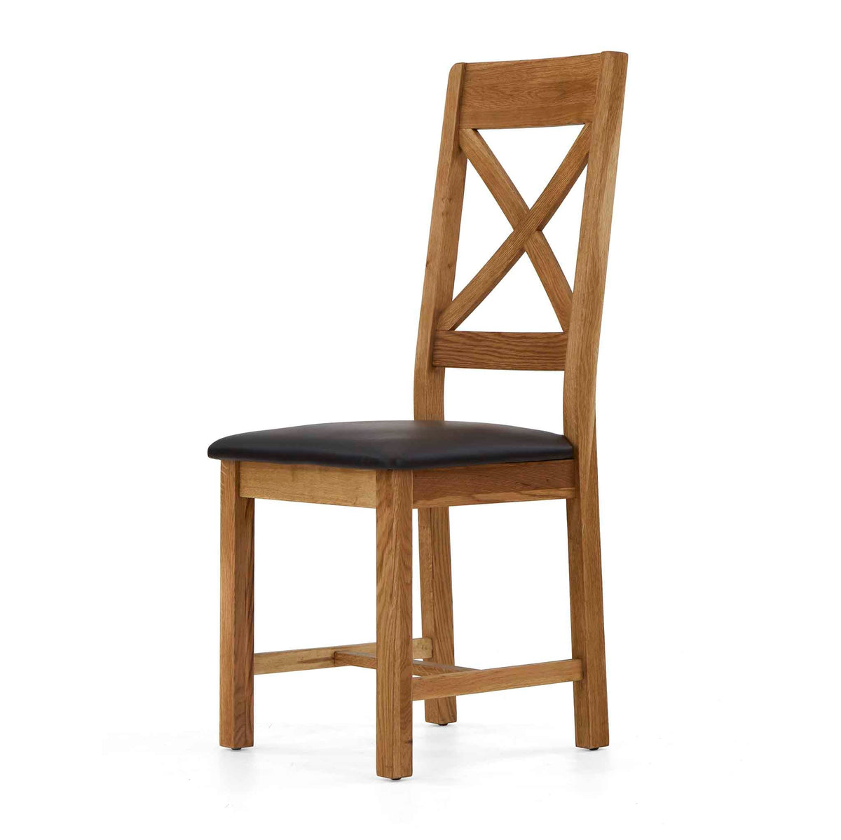 Zelah Oak Cross-Back Dining Chair - Side view