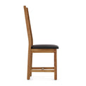 Zelah Oak Cross-Back Dining Chair - Side on view