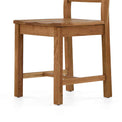 Zelah Oak Crossed-Back Dining Chair - Close up of seat and legs of chair