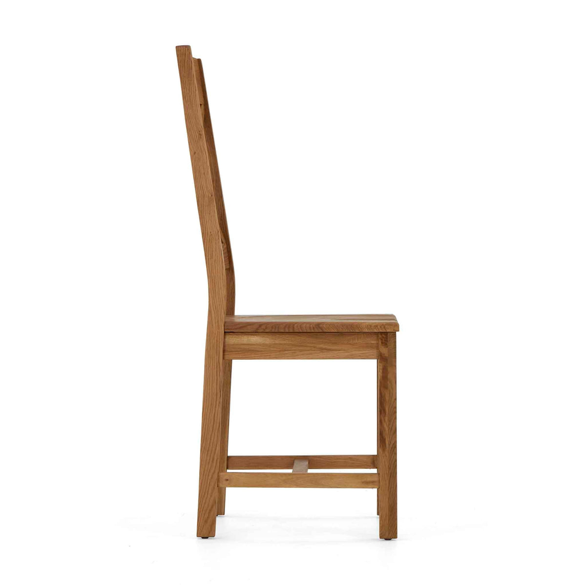 Zelah Oak Crossed-Back Dining Chair - Side on view