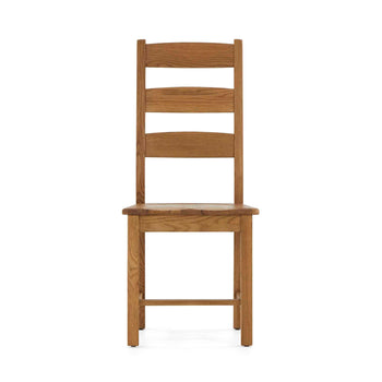 Zelah Oak Ladder Back Wood Chair